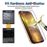 QHOHQ 3 Pack iPhone 13 Pro Screen Protectors