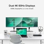 4K Dual Monitor USB-C Laptop Docking Station