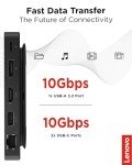 Lenovo USB-C Dual Display Travel Dock - 7 Ports