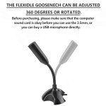 LANDIBO Adjustable 3.5mm Gooseneck Desk Microphone