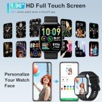 Smart Watch for Men Women Answer/Make Calls, 1.96" HD Fitness Watch with Heart Rate Monitor Sleep Monitor, 113+ Sports Activity Trackers with Step Counter, IP68 Waterproof, Smartwatch for Android/iOS