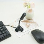 LANDIBO Adjustable 3.5mm Gooseneck Desk Microphone