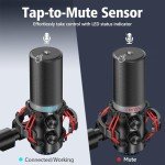 CMTECK USB Condenser Microphone for Streaming and Gaming