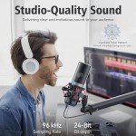 CMTECK USB Condenser Microphone for Streaming and Gaming
