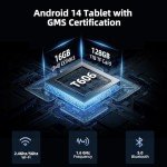 HUIHUANG 10" Android Tablet, 16GB RAM, 128GB ROM