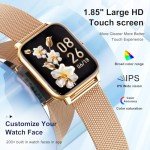 Gold Smart Watch for Women Fitness Tracker