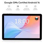 COLORROOM 10" Android 14 Tablet, 10GB RAM, 64GB Storage