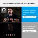 Angetube 1080P HD Webcam with Ring Light & Mic