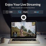 Angetube 1080P HD Webcam with Ring Light & Mic