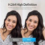 Angetube 1080P HD Webcam with Ring Light & Mic