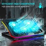 TopMate C12 RGB Laptop Cooling Pad with Phone Holder
