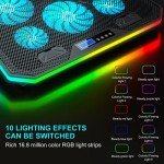 TopMate C12 RGB Laptop Cooling Pad with Phone Holder