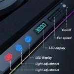 RGB Gaming Laptop Cooling Pad with Adjustable Height