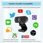 ToLuLu 1080P HD Webcam with Microphone and Tripod
