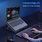 LIANGSTAR Laptop Cooling Pad with Adjustable Fans