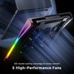 Dytole RGB Laptop Cooling Pad with 5 Fans