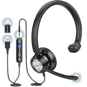 Bee USB Headset with Microphone for PC