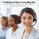 HROEENOI USB Wired Headset with Noise-Cancelling Mic