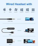 Bee USB Headset with Microphone for PC