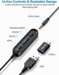 Bee USB Headset with Microphone for PC