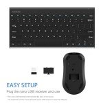 Arteck Wireless Keyboard and Mouse Combo – Slim Design