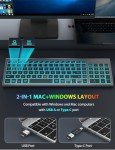 SABLUTE Rechargeable Wireless Keyboard and Mouse Set