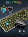 SABLUTE Rechargeable Wireless Keyboard and Mouse Set