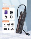 10-Port USB 3.2 Hub with LED Switches