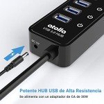 Atolla 10-Port USB 3.0 Hub with Switches