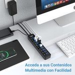 Atolla 10-Port USB 3.0 Hub with Switches