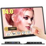 CUIUIC 14" FHD Touchscreen Monitor with Speakers