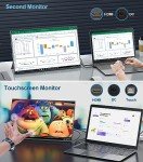 CUIUIC 14" FHD Touchscreen Monitor with Speakers