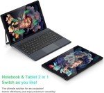 AWOW Windows Tablet with Keyboard 10.1", Detachable 2 in 1 Laptop Touchscreen Windows 11, 8GB RAM 256GB Storage, Intel Celeron N4120 2.6GHz, 2.4G+5G WiFi, Bluetooth, USB3.0, HDMI, Dual Camera