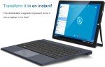 AWOW Windows Tablet with Keyboard 10.1", Detachable 2 in 1 Laptop Touchscreen Windows 11, 8GB RAM 256GB Storage, Intel Celeron N4120 2.6GHz, 2.4G+5G WiFi, Bluetooth, USB3.0, HDMI, Dual Camera
