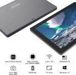 AWOW Windows Tablet with Keyboard 10.1", Detachable 2 in 1 Laptop Touchscreen Windows 11, 8GB RAM 256GB Storage, Intel Celeron N4120 2.6GHz, 2.4G+5G WiFi, Bluetooth, USB3.0, HDMI, Dual Camera