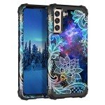 Floral Heavy Duty Case for Galaxy S21 5G