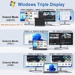 13 in 1 USB C Docking Station - Dual Monitor, Triple Display, 8 USB C/A Ports, Ethernet, Audio - For MacBook, Dell, HP, Lenovo, Surface