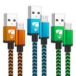 Aioneus 6FT Micro USB Fast Charging Cable 3-Pack
