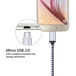 5-Pack 6ft Braided Micro USB Charger Cables