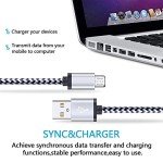 5-Pack 6ft Braided Micro USB Charger Cables