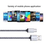 5-Pack 6ft Braided Micro USB Charger Cables