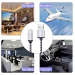 5-Pack 6ft Braided Micro USB Charger Cables