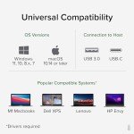 Plugable USB 3.0 Universal Laptop Docking Station Dual HDMI Monitor for Windows and Mac, USB 3.0 or USB-C, (Dual Video: HDMI and HDMI/DVI/VGA, Gigabit Ethernet, Audio, 6 USB Ports)