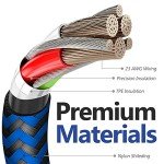 10ft USB C Charger Cable 3-Pack - Fast Charge