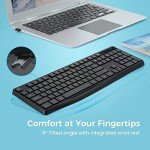 Lovaky MK98 Ergonomic Wireless Keyboard with Numeric Keypad
