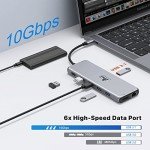 13 in 1 USB C Docking Station - Dual Monitor, Triple Display, 8 USB C/A Ports, Ethernet, Audio - For MacBook, Dell, HP, Lenovo, Surface
