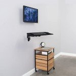 VIVO Height Adjustable Wall Mount with Keyboard Tray