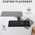 VIVO Height Adjustable Wall Mount with Keyboard Tray