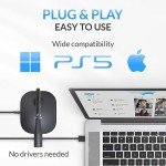 KLIM Talk USB Desk Microphone for Computer - New Version 2024 - Compatible with Any PC Laptop Mac PS4 - Professional Desktop Mic with Stand - Recording Gaming Streaming YouTube Podcast Mics