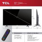 TCL 55" 4K UHD HDR Smart Roku TV